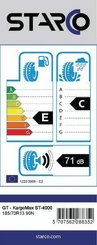 Pièces agricoles - Pièce divers - Pneu TL 185/70R13 93N KargoMax ST-4000