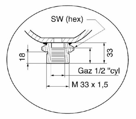Pièces agricoles - Hydraulique - Réserv. memb 0,75L p0 = 30 B