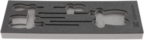 Insert en mousse pour jeu de tournevis, plat 6 pcs