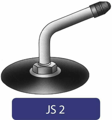 Pièces agricoles - Pièce divers - Chambre à air pour jante de Ø 8", 5.00-8 ; 5.70-8, valve courbée 70° Js2, Kramp