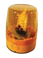 Pièces agricoles - Eclairage - Gyrophare halogène 24V boitier jaune avec boulon, Ø 147mm x190.5mm, Junior Plus par Hella