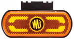 Feu de position LED, ambre, rectangulaire, 12-24V, 133.8x53x25mm, "SAFETY LINE", Kramp