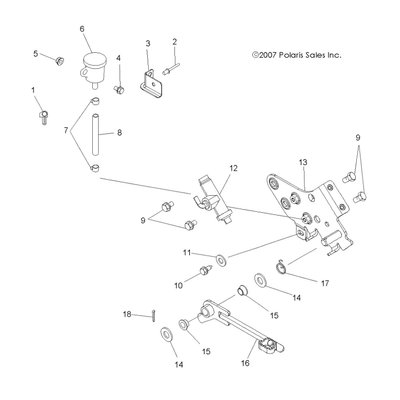 Pièces Quad & Motos - Pièces communes - FOOT BRAKE MASTER CYLINDER Polaris origine