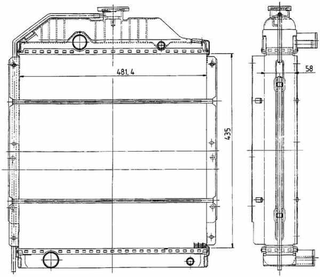 Pièces agricoles - Tracteur pièce adaptable - Radiateur