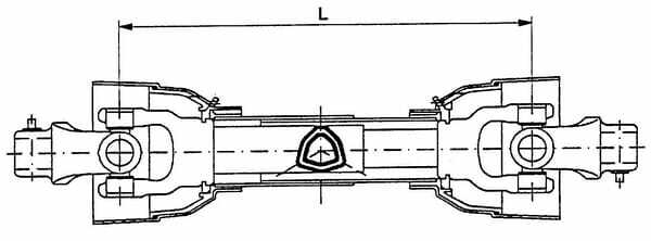 Pièces agricoles - Transmission - Arbre de transmission T10 L : 860mm, avec mâchoire attelage rapide, Comer