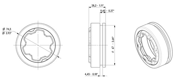 Pièces agricoles - Transmission - Bague racleuse VP7 - VP8