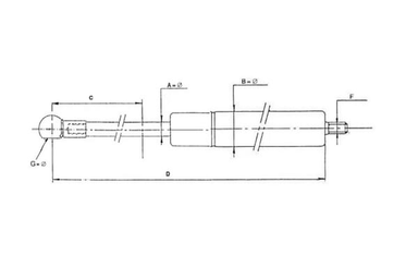 Pièces agricoles - Pièce divers - Vérin à gaz L 233mm 150N