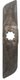 Fraise rotative à bêche gauche Hankmo/Kronos L 380 mm trou 31 mm