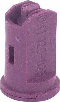 Pièces agricoles - Pièce Pulvérisateur - Buse d'injection d'air à double ventilateur IDKT 120° 025 violet plastique Lechler