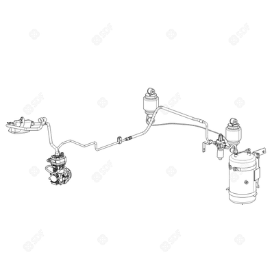 Pièces agricoles - Pièce divers - KIT SOSP.PNEUMATICHE CABINA Deutz-Fahr origine