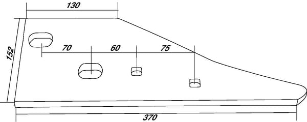 Pièces agricoles - Machines - Aileron D 15 mm Rumptstad