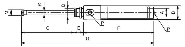 Pièces agricoles - Hydraulique - Actionneur hydraulique à double effet 4"-6" SMERALDO