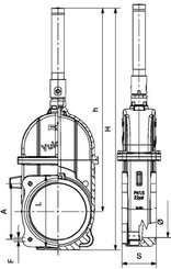 Pièces agricoles - Hydraulique - Vanne à guillotine 8" VULCANO hydraulique