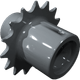 Pignon 15 dents avec filetage M 24 Kverneland origine