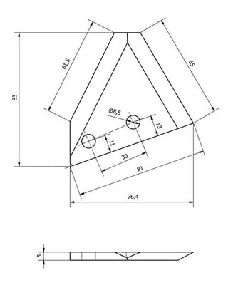 Pièces agricoles - Machines - Couteau de chariot d'alimentation G