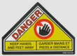 Autocollant "danger"