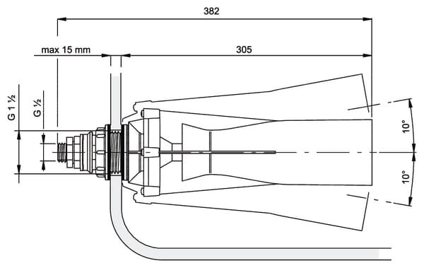 Pièces agricoles - Pièce Pulvérisateur - Agitateur hydraulique pivotant contrôlable avec buse de 2 mm