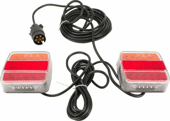 Pièces agricoles - Eclairage - Kit signalisation LED feux arrière câble 7,5 m magnétique