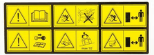 Étiquette de sécurité 6 pictogrammes