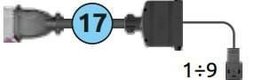 Câble de connexion pour 7 fonctions hydrauliques 3m