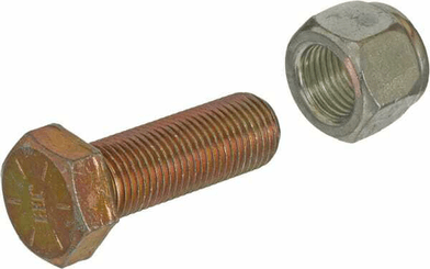 Pièces agricoles - Aménagements paysagers - Boulon à tête hexagonale avec contre-écrou 1/2x1 1/2