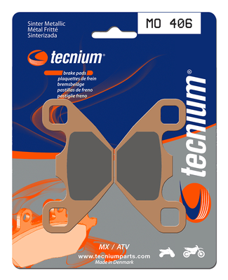 Pièces Quad & Motos - Partie Cycle - Plaquettes de frein TECNIUM MX/Quad métal fritté - MO406