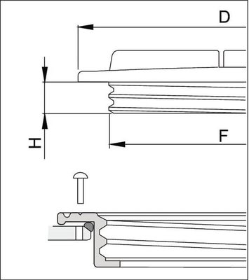 Pièces agricoles - Pièce Pulvérisateur - Bouchon de réservoir + anneau d'assemblage plat
