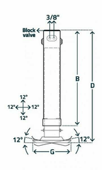 Pièces agricoles - Pièce divers - Béquille hydraulique à double effet 110x850mm