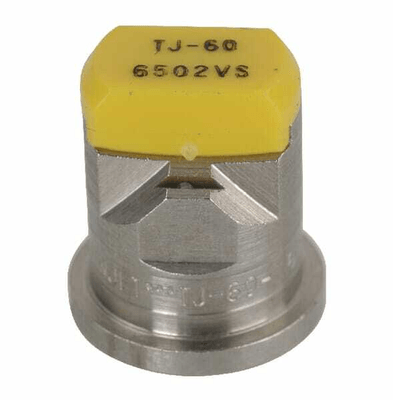 Pièces agricoles - Pièce Pulvérisateur - Buse à double jets plat TJ 65° 2 jaune acier inoxydable TeeJet