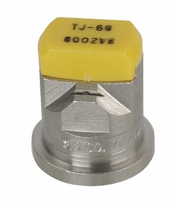 Pièces agricoles - Pièce Pulvérisateur - Buse à double jets plat TJ 80° 2 jaune acier inoxydable TeeJet