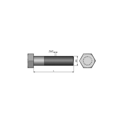 Pièces agricoles - Pièce divers - BOUL. TH M14 Herse - 12.9-14x60 - Pas 150 + Ecrous Ny. Embase