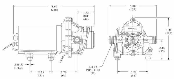 Pièces agricoles - Pièce Pulvérisateur - Pompe 12V 13,2l/m