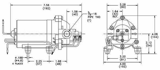 Pièces agricoles - Pièce Pulvérisateur - Pompe diaphragme 12V 3,4 l/min