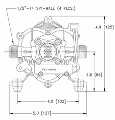Pièces agricoles - Pièce Pulvérisateur - Pompe à membrane 12V 26,5 l/m