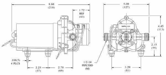 Pièces agricoles - Pièce Pulvérisateur - Pompe à diaphr. 12V 11,3 l/min
