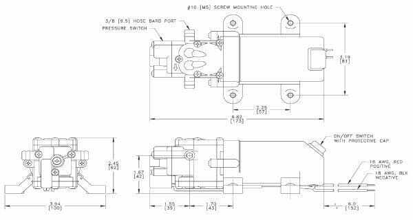 Pièces agricoles - Pièce Pulvérisateur - Pompe 12V 3,78l/m
