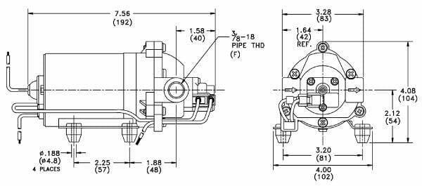 Pièces agricoles - Pièce Pulvérisateur - Pompe diaphragme 12V 3,4 l/min