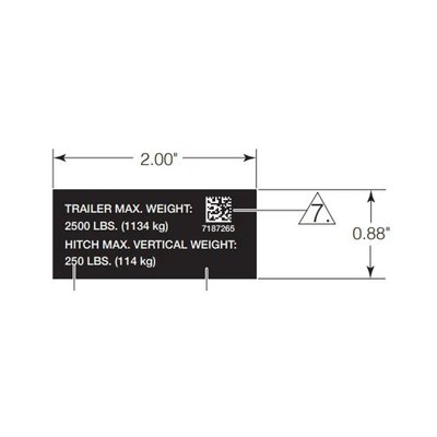 Pièces Quad & Motos - Pièces communes - DECAL-HITCH,2500 LBS Polaris origine
