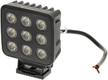 Phare de travail LED, 90W, 6800lm, carrée, 12/24V, blanche, 108x120,7x52,7mm Deutsch prise, faisceau large, 18 LED