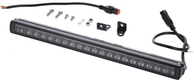 Barre lumineuse de travail LED, 105W, 8820lm, rectangulaire, 12/24V, blanc/orange, 522x40x54mm prise Deutsch Combo, droite, 21L