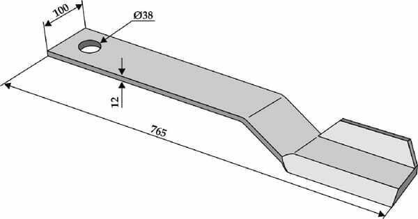 Pièces agricoles - Aménagements paysagers - Lame de gyrobroyeur G. 765