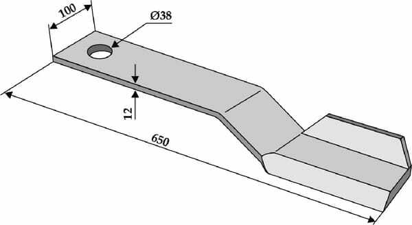 Pièces agricoles - Aménagements paysagers - Lame de gyrobroyeur G. 650