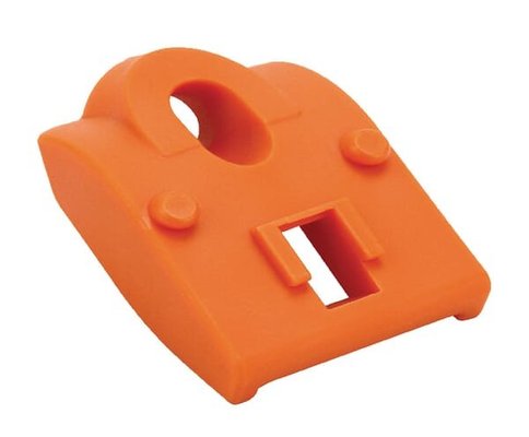 Pièces agricoles - Machines - Charnière en plastique orange