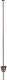 Poteau ovale en acier 106 cm oeil métallique 10 pcs