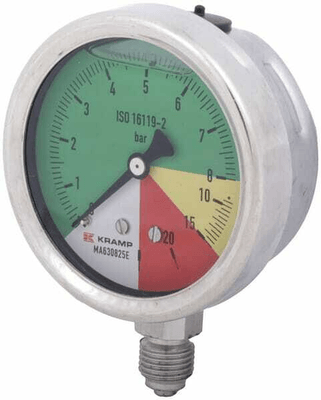 Pièces agricoles - Pièce Pulvérisateur - Manomètre Ø63 mm 0-8-15-25 1/4" BSP raccord vertical
