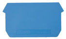 Plaque de fermeture bleu(e)