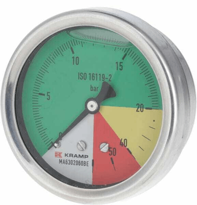 Pièces agricoles - Pièce Pulvérisateur - Manomètre Ø63 mm 0-20-40-60 1/4" BSP raccord arrière