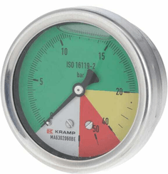 Pièces agricoles - Pièce Pulvérisateur - Manomètre Ø63 mm 0-20-40-60 1/4" BSP raccord arrière