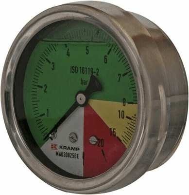 Pièces agricoles - Pièce Pulvérisateur - Manomètre Ø63 mm 0-8-15-25 1/4" BSP raccord arrière