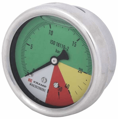 Pièces agricoles - Pièce Pulvérisateur - Manomètre Ø63 mm 0-20-40-60 1/4" BSP raccord arrière
